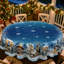 Nappe 1pc, thématique de Noël, nappe ronde / rectangulaire, manteau de cheminée, décoration de Noël, décoration de salle à manger pour fêtes, housse de table ronde de Noël, accessoires de cuisine festive, plusieurs tailles disponibles-1519635477