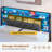 Upholstered Bookcase Floating Storage Bed with Charging Station and RGB LED Lights-632213490