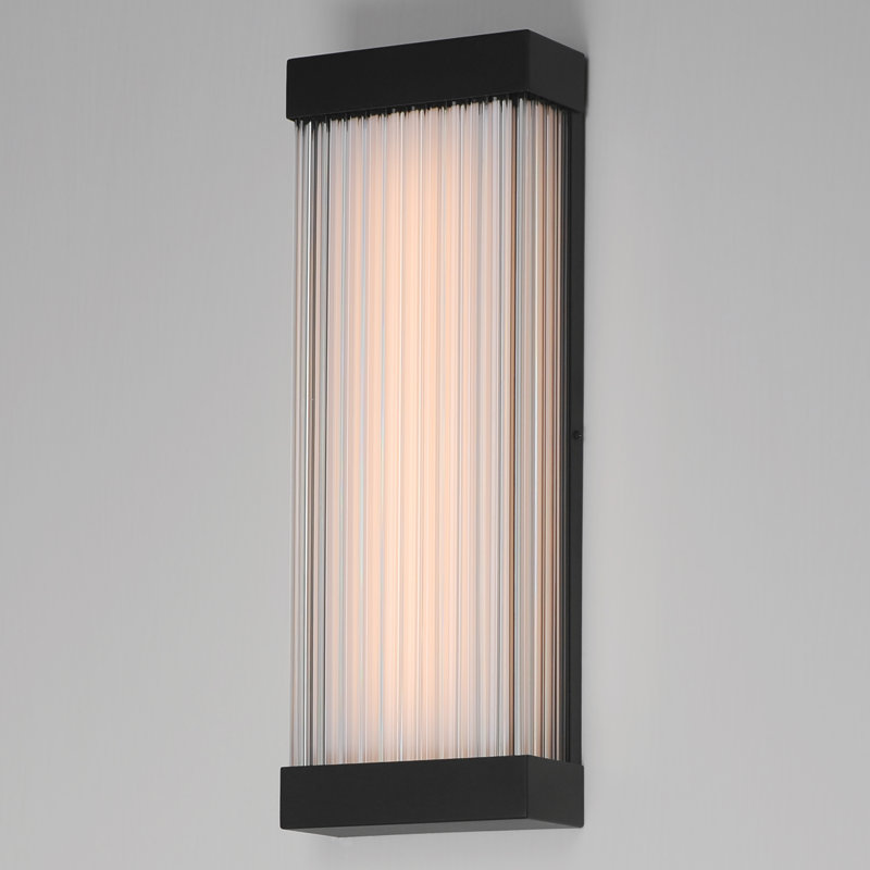LED Wall Light, Black, 22" H x 8" W x 3.25" D