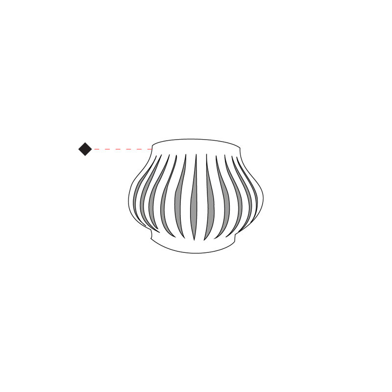 Helios 1 - Light Plastic Flush Mounted Sconce, White