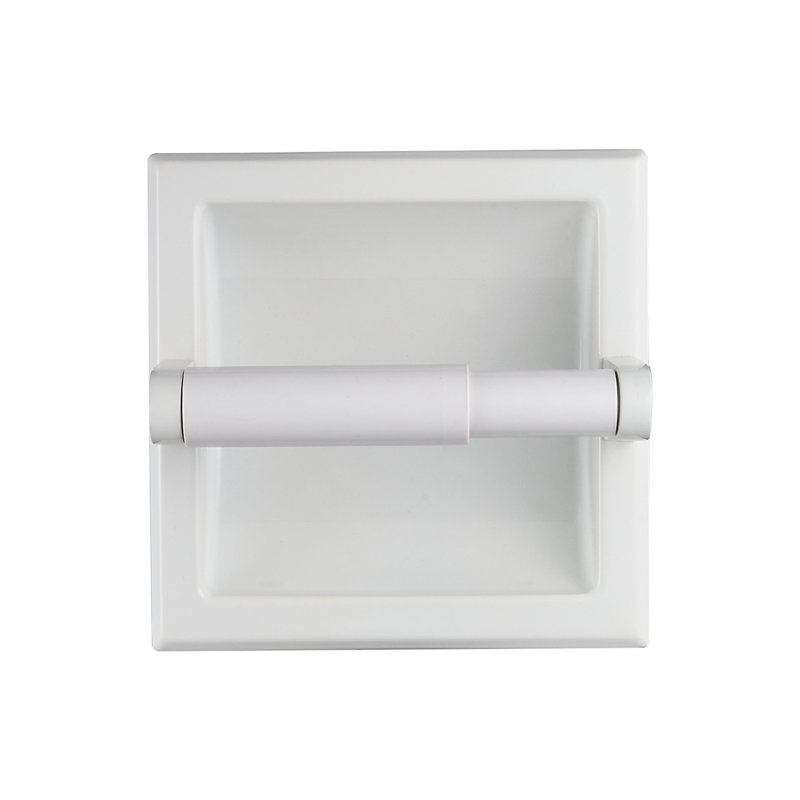Porte-papier hygiénique encastré, Blanc