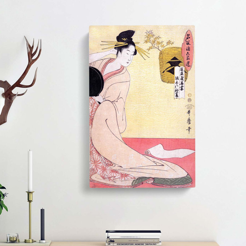 Hanazuma Of Hyogoya by Kitagawa Utamaro - Wrapped Canvas Painting, 76cm H x 50cm W x 3cm D