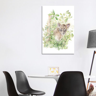 Leopard Cub in the Jungle 1 Piece Wrapped Canvas Painting