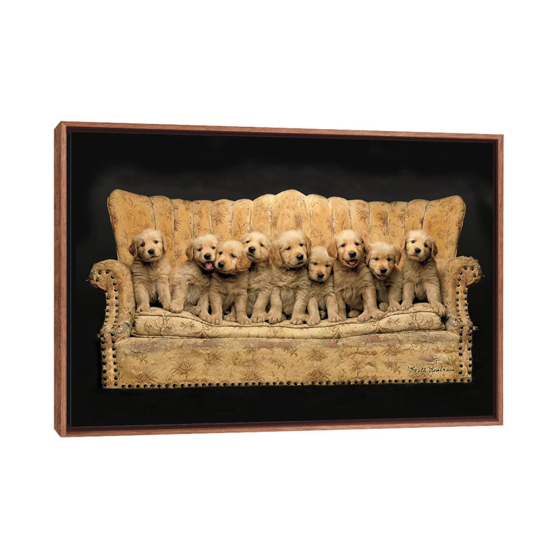 Gang's All Here II 1 Piece Wall Art on Canvas, 101.6 cm H x 66.04 cm W, Classic Brown Wood Framed
