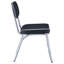 Ensemble de chaises d'appoint noires et chromées (ensemble de 2)-1121653259