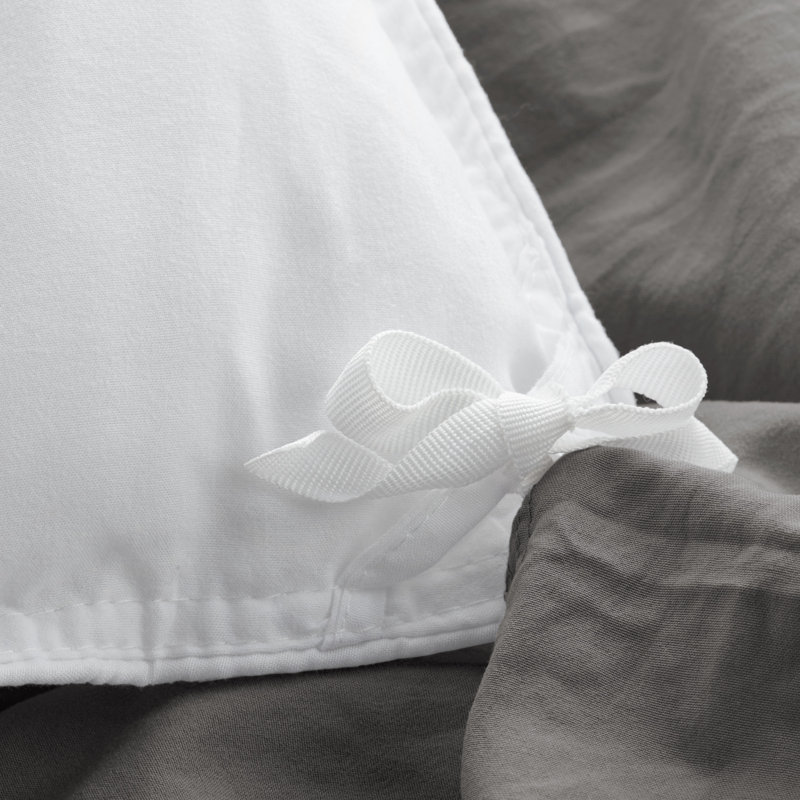 Ensemble de housse de couette en microfibre délavée, Gris sable lavé, Housse de couette très grand et 2 très grandes t