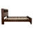 Copper Cappuccino Eastern King LED Storage Bookcase Bed