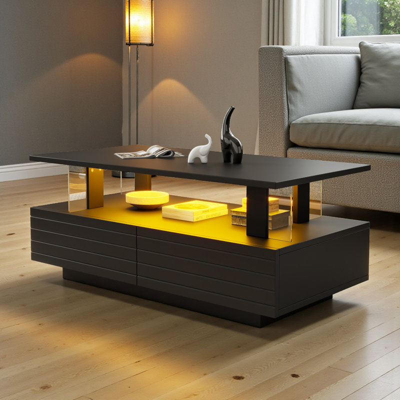 Pedestal Coffee Table with Storage