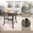 5-Piece Outdoor Patio Set with 2 Swivel Chairs, 2 Ottomans & Water-Textured Glass Side Table-568437381