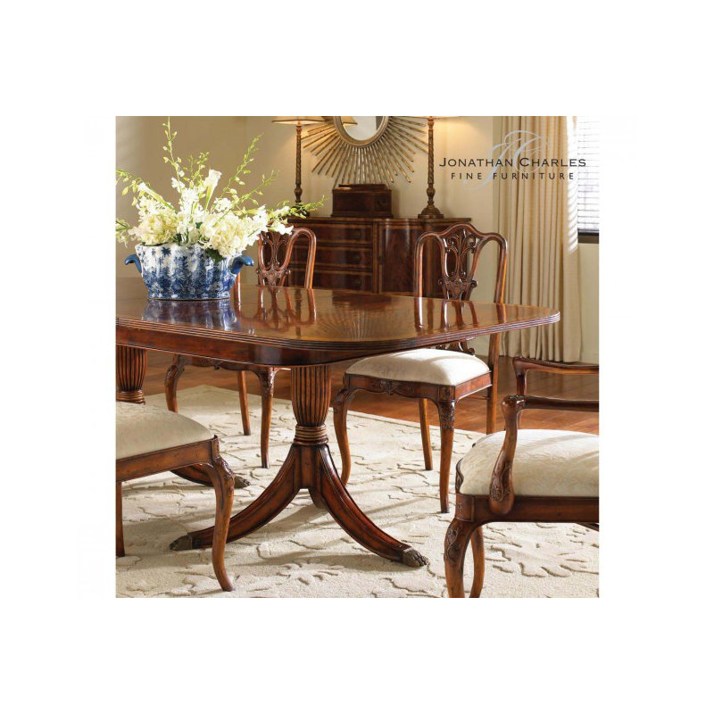 Buckingham Dining Table, 48" W x 88" L, Medium Antique Mahogany
