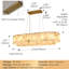 Lustre linéaire doré à 14 ampoules Radiant Gold - réglable en hauteur, prêt pour le plafond incliné-807741532