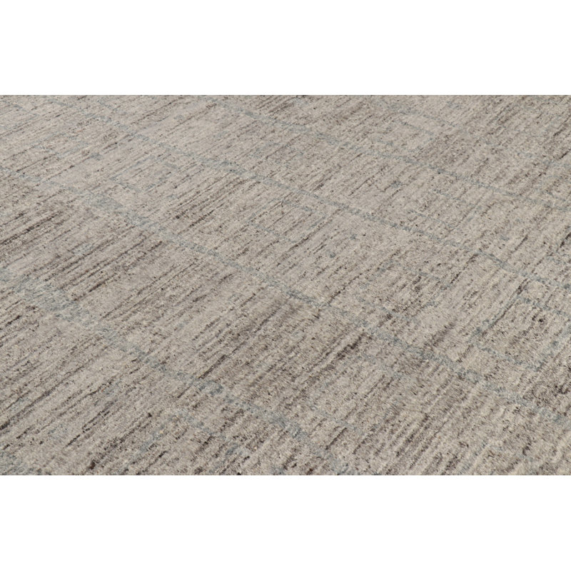 Moroccan Hand Knotted Wool Area Rug, Rectangle 9' x 12'
