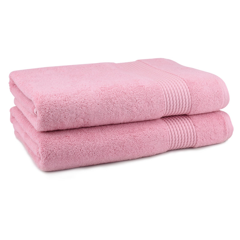 Adlena Turkish Cotton Bath Towel Set, Rose