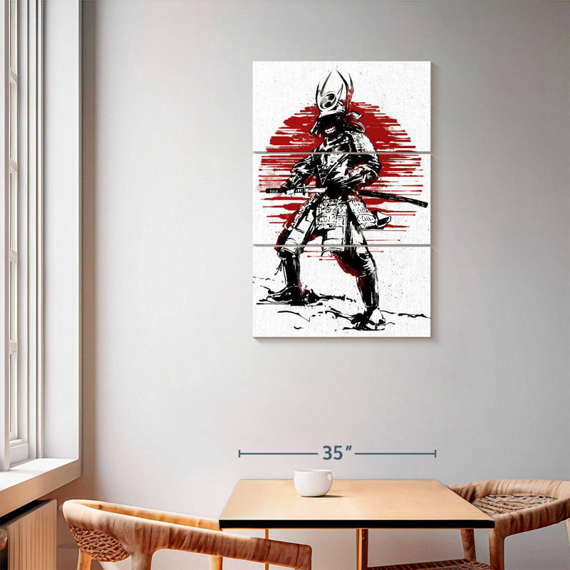 Sireci Red Sun Samurai, 57" H x 36" W