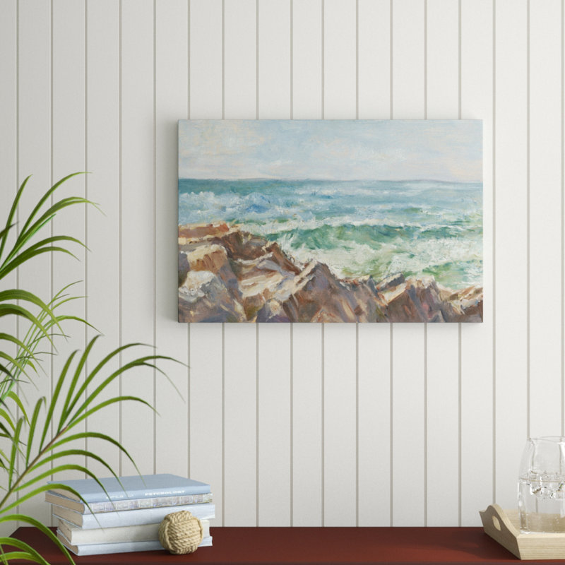 «Impasto Ocean View III», peinture sur toile, H 20 po x l 30 po