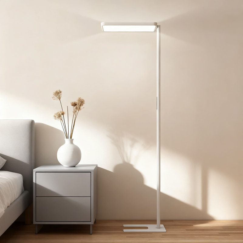 Lampe sur pied 80 W à DEL avec éclairage vers le haut et le bas, lampe sur pied moderne de 78 pouces avec technologie Eye-Care, lumière du jour 4000K pour le bureau, le salon, le bureau, la chambre à coucher