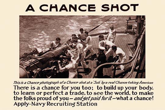 « a chance shot » par lt. vendeurs, affiche rétro
