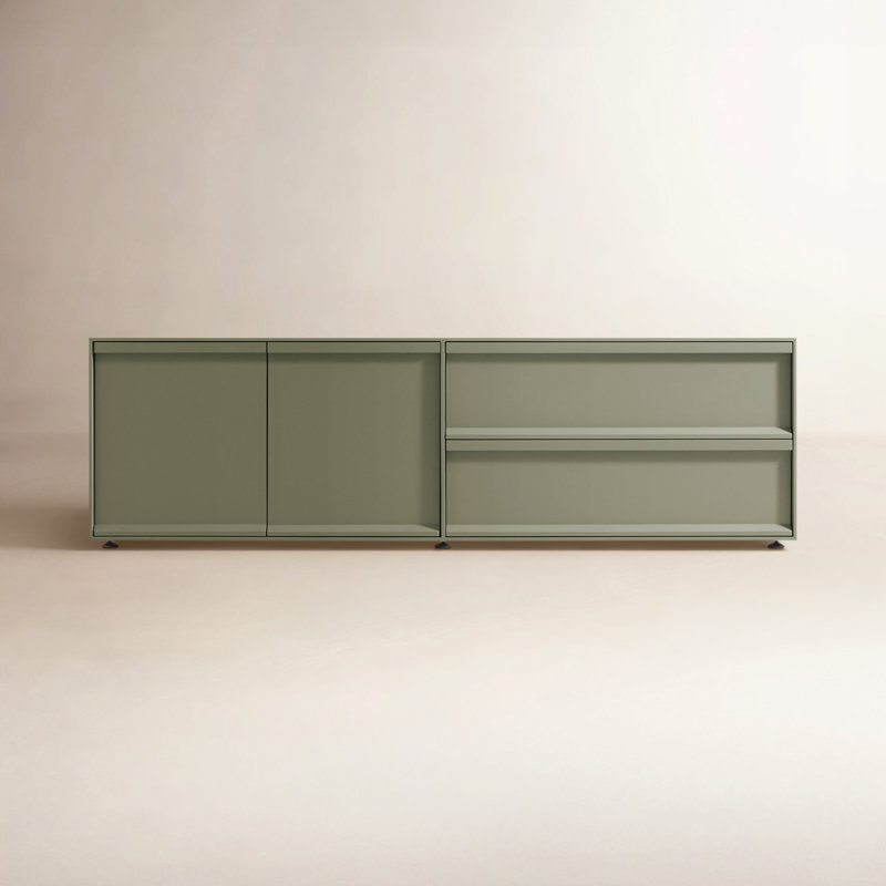 Superchoice 2 Door/2 Drawer Console, Gray Green