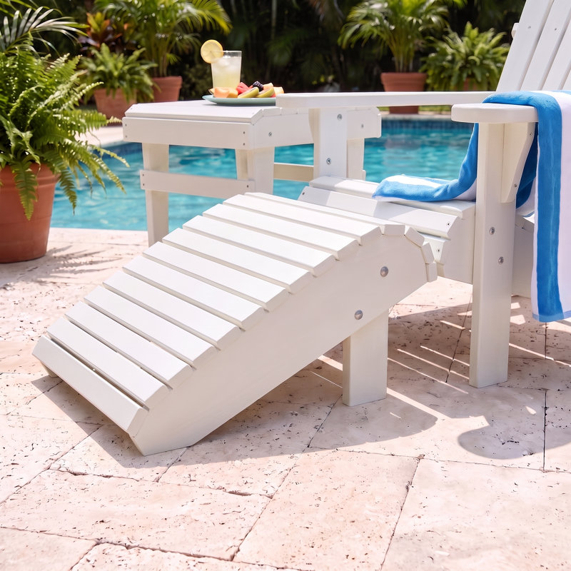 Accessoire de repose-pieds Adirondack - 14 options de couleurs | Prêt pour l'extérieur,  livré entièrement assemblé, Blanc