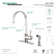 Kingston Brass Concord Single-Handle 2-Hole Deck Mount Kitchen Faucet with Side Sprayer