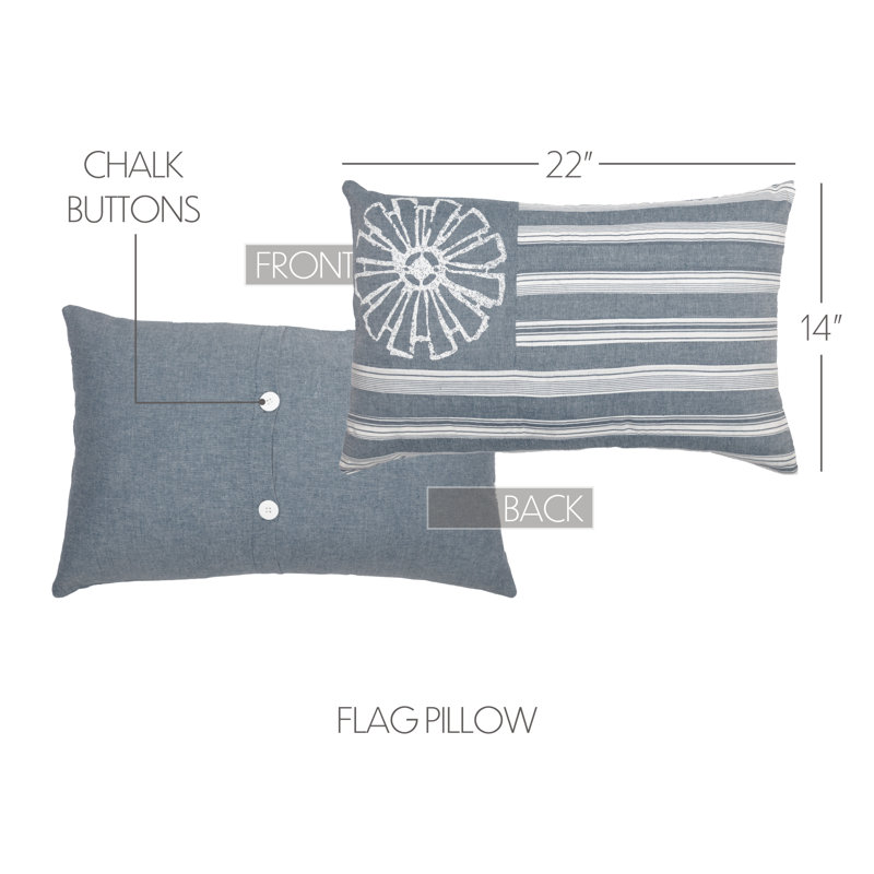 Sawyer Mill Cotton Reversible Throw Pillow
