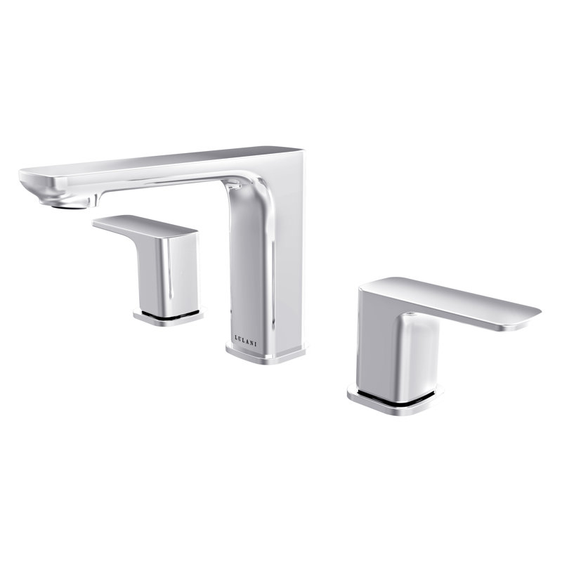 Lulani Widespread Bathroom Faucet with Drain Assembly, Chrome