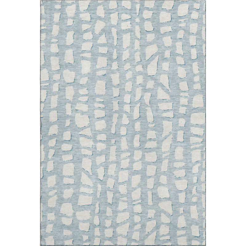 Premium Machine Washable Prisco Sky Rug, Rectangle 8' x 10'