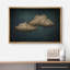 Oeuvre de décoration murale pastel vert pastel bleu marine abstrait ciel moderne minimaliste relaxant-98126488-98126487