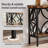 70.9" Extra Long Industrial Console Table, Narrow Sofa Table Behind Couch With Open Storage Shelves, Rustic Entryway Table