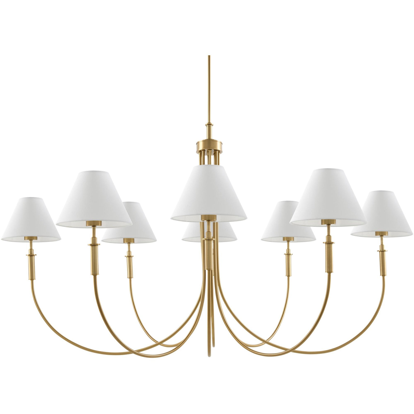Celeste Iron 8-Light Chandelier, Brass