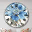Indigold Grey Pivoines I - Horloge murale traditionnelle-1682317171-1612576372
