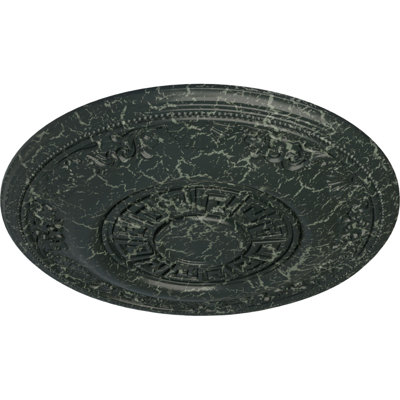 Endurathane Nestor Ceiling Medallion, 25 7/8"OD x 2 1/4"P (Fits Canopies up to 5"), Hand-Painted Painted Turtle Crackle Finish
