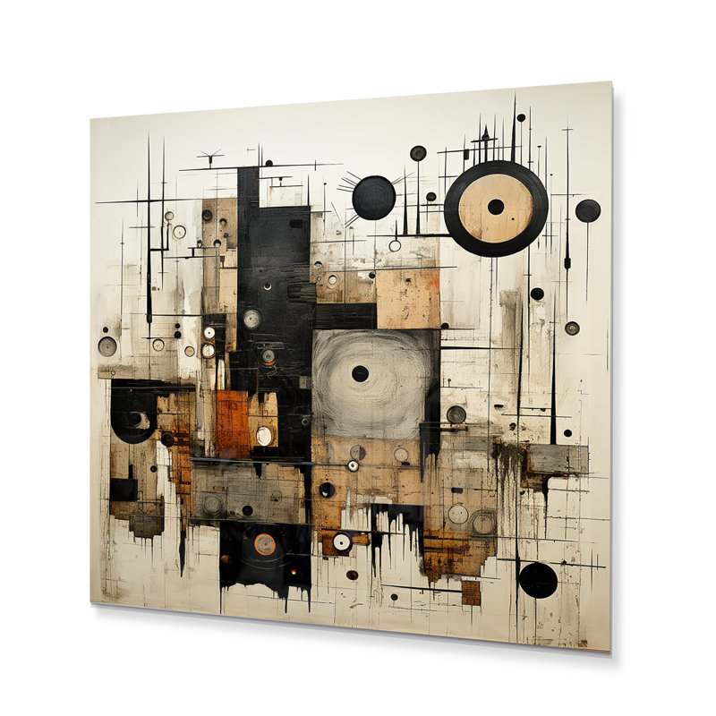 - Impression d'art mural abstrait en métal, H 30 po x l 30 po x P 1 po