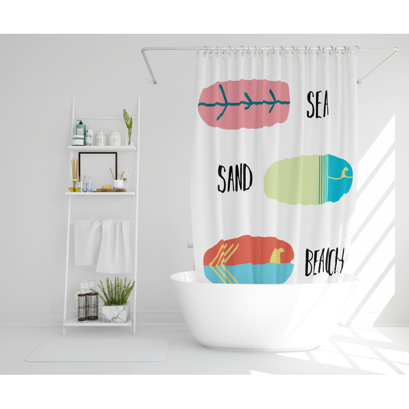 Martha Polyester Shower Curtain, 168cm H x 168cm W