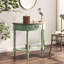 Console rétro en bois massif vert