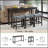 4 Piece Bar Table Set With Power Outlet,Bar Table Set With Chairs,Sofa Bar Table With Stools,Behind Couch Table With 3 Padded Stools,For Living Room,Dining Room, Dark Gray-1502143986
