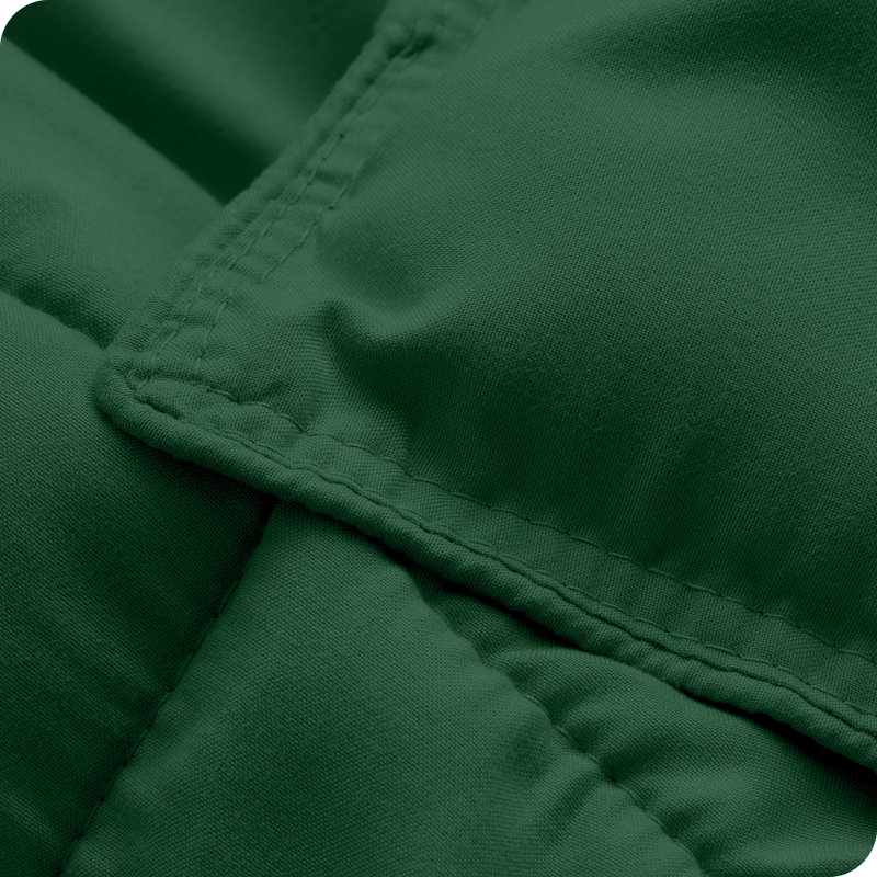 Soft All Season Comforter Set, Oversized Queen Comforter + 2 Standard Shams, Forest Green