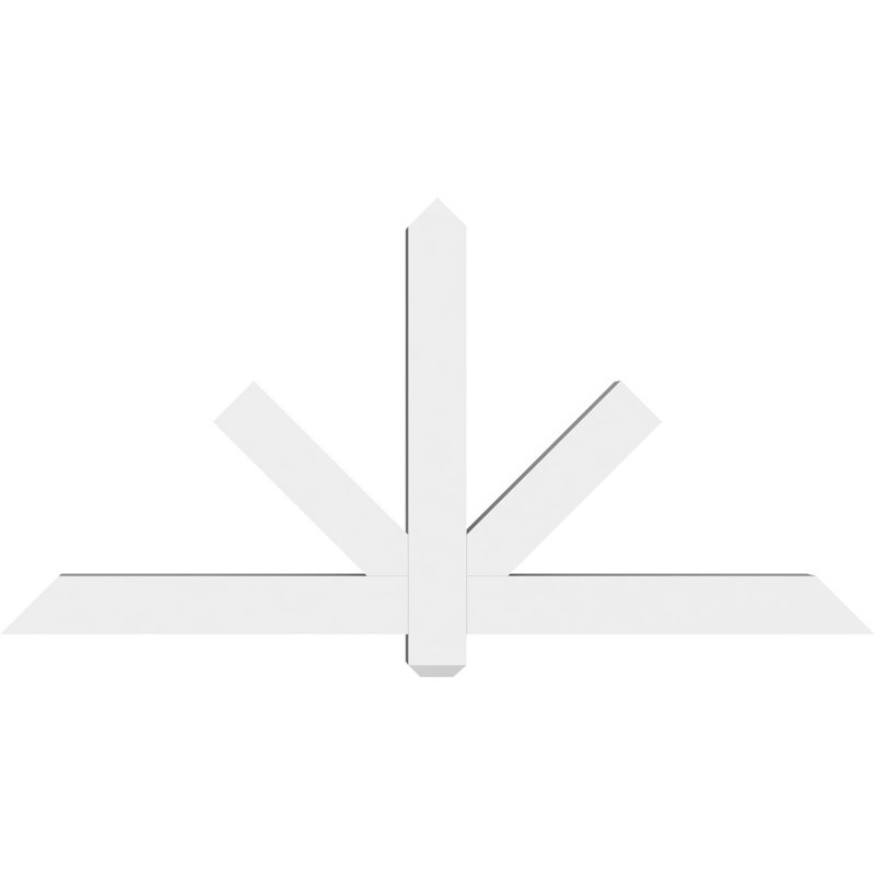 Support de pignon en PVC de qualité architecturale Kennewick, H 30 po x l 60 po (pas: 12/12), P 4 po x F 4 po