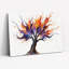 Ensemble de 1 tableau abstrait Arbre de flamme sur toile tendue-1855743128