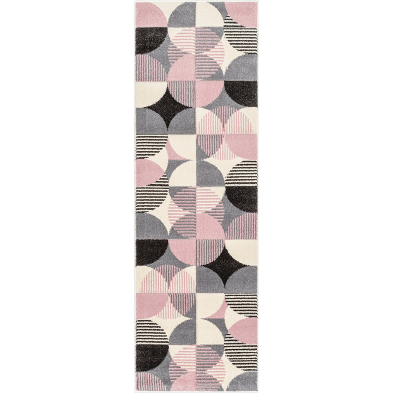 Astrid Geometric Synthetic Area Rug, Runner 67 x 220 cm