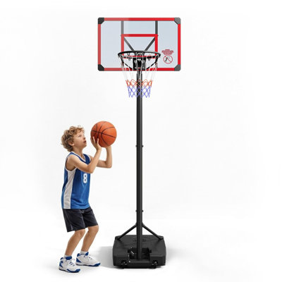 Adjustable Portable Basketball Hoop for Youth & Kids – 33-Inch Backboard – Sturdy Enlarged Base – Indoor/Outdoor Use in Backyard, Driveway