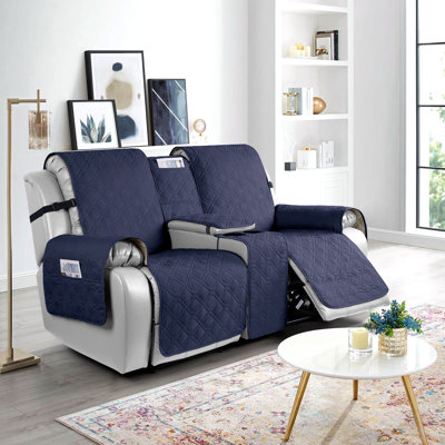  Wildee Waterproof Non-Slip Recliner loveseat Couch Cover With Console
