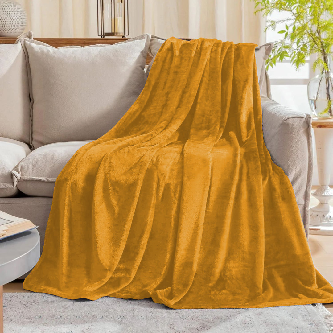 Faux Fur Reversible Fleece Throw Blanket – Soft & Cozy