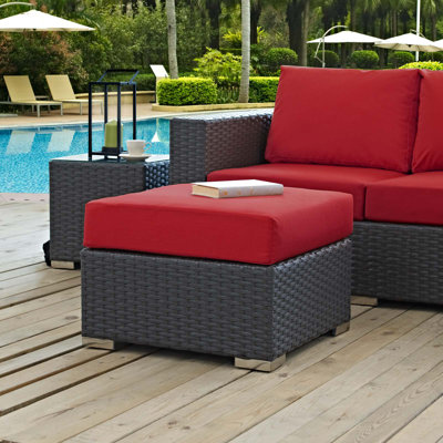 Sojourn Outdoor Ottoman with Sunbrella Cushion
