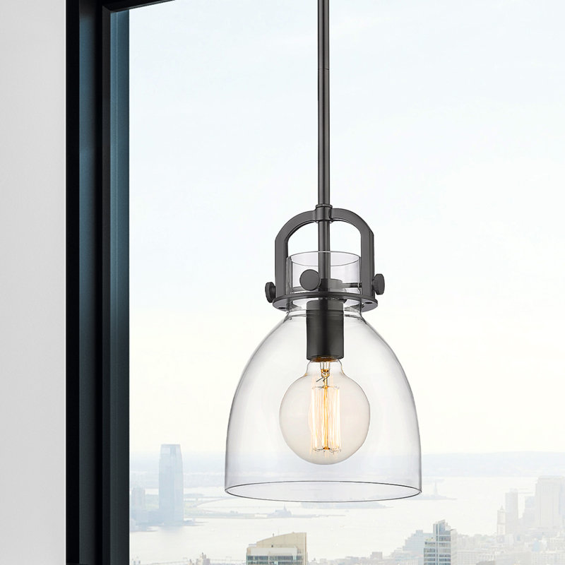 Bogle 1 - Light Single Pendant, No Bulb Included, Matte Black, 44.37" H x 8" W x 8" D