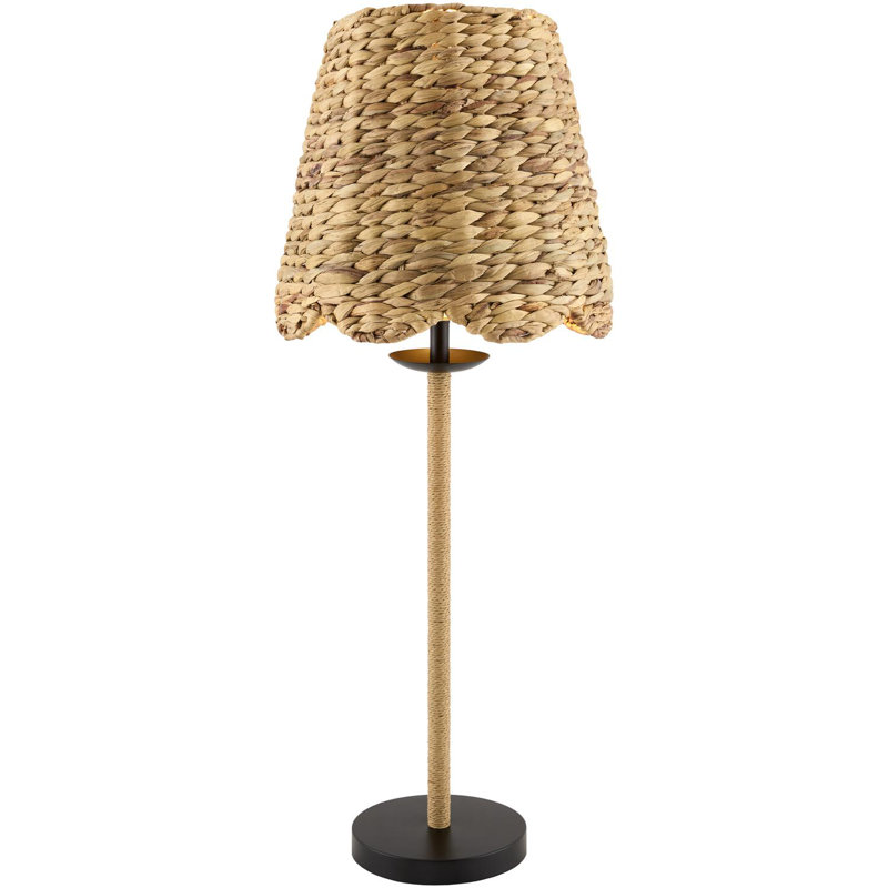 Chassica Iron Table Lamp with Seagrass Shade