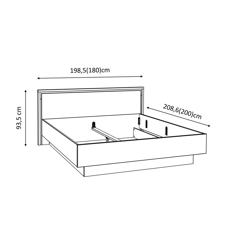Charleen UK Super King - DE 180 X 200 Cm Bed