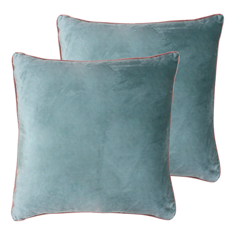 Square Cushion, Mineral/Blush, Polyester