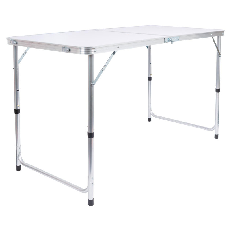 120cm Rectangular Adjustable Folding Table, White
