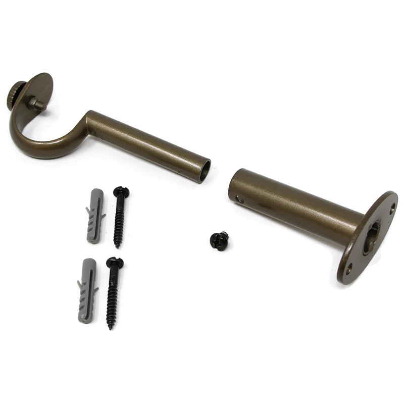 Support de rideau en zinc Pesina, Or antique